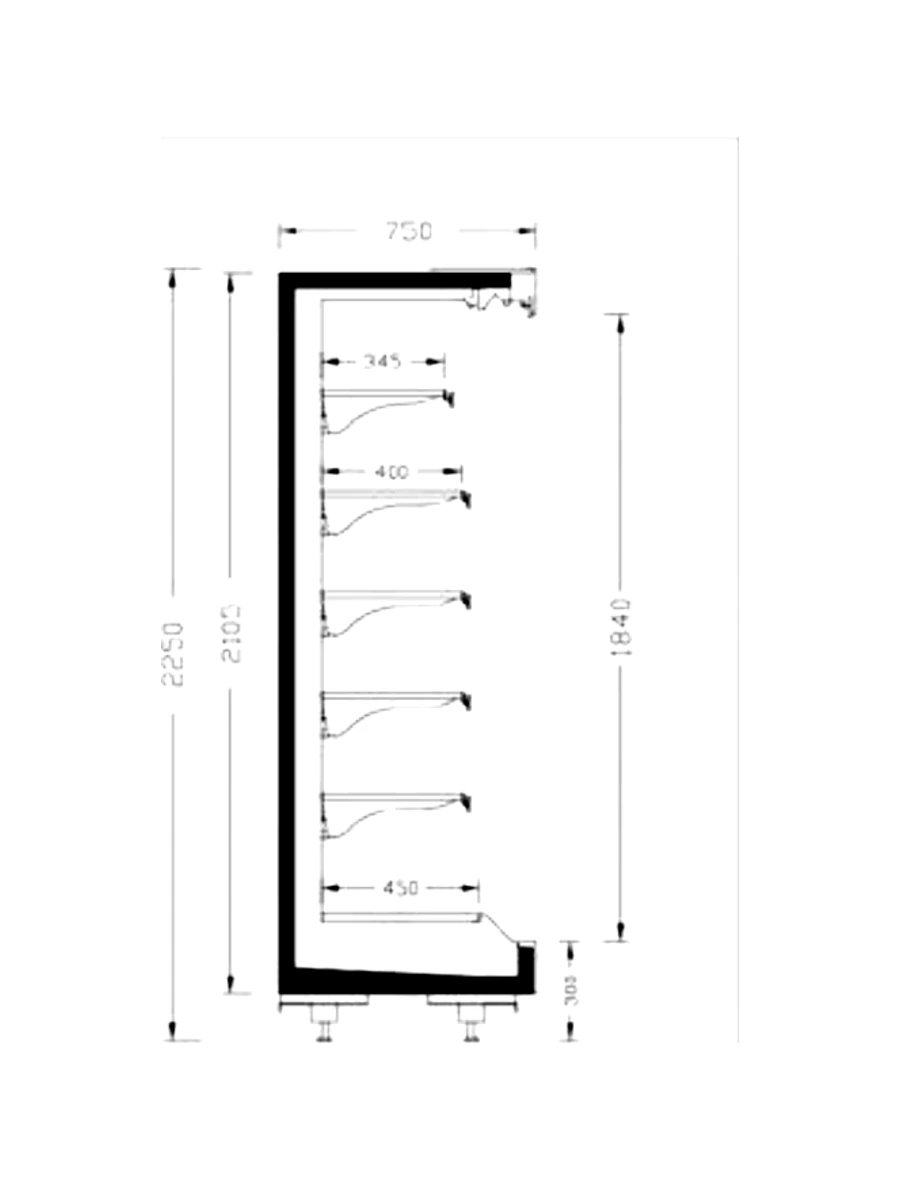ELITE DD 75-225 teknik kesit çizimi