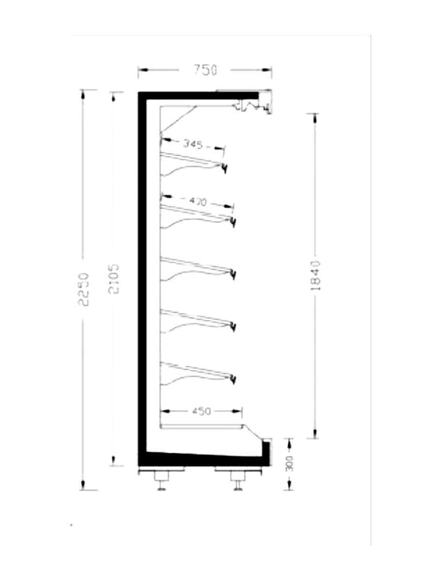 ELITE DD MT 75-225 teknik kesit çizimi