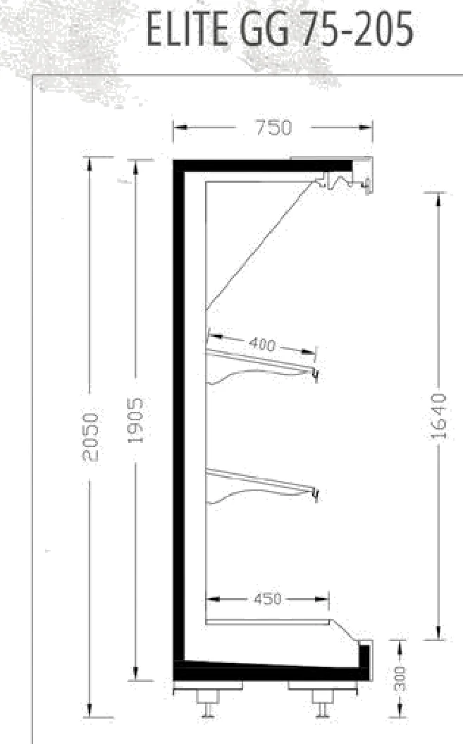 ELITE GG 75-205 teknik kesit çizimi