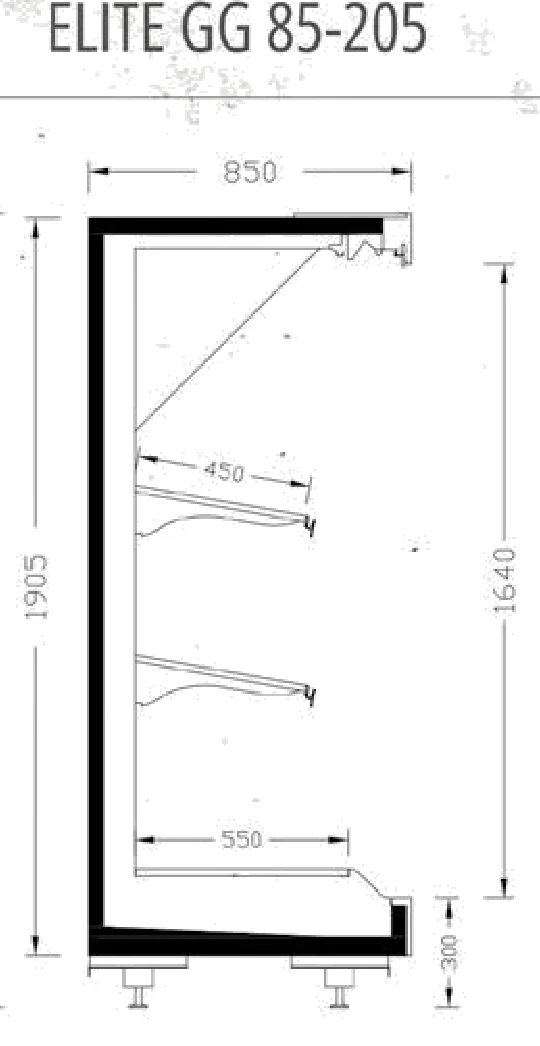 ELITE GG 85-205 teknik kesit çizimi