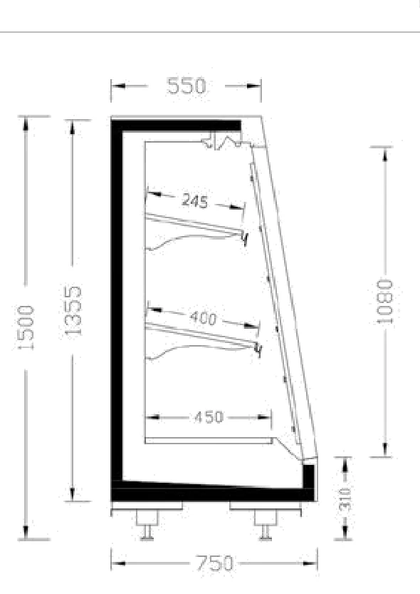 ELITE HALF HD 75-150 teknik kesit çizimi