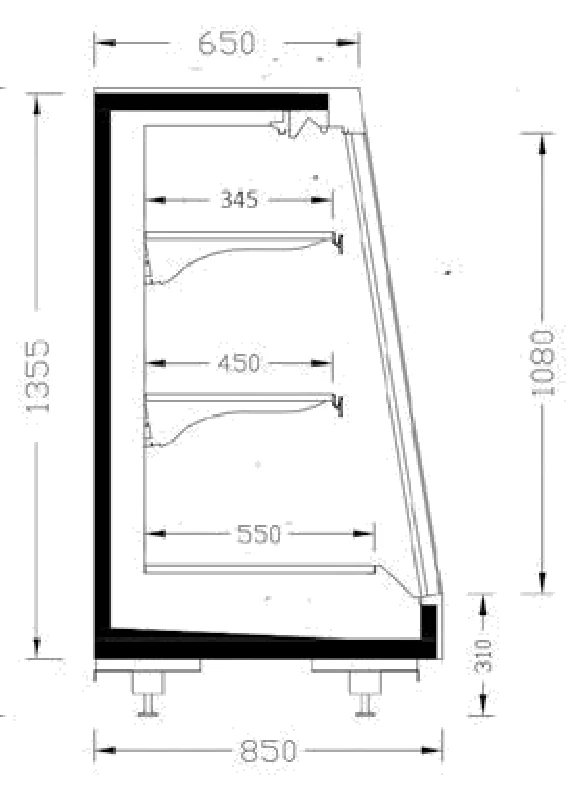 ELITE HALF SD 85-150 teknik kesit çizimi