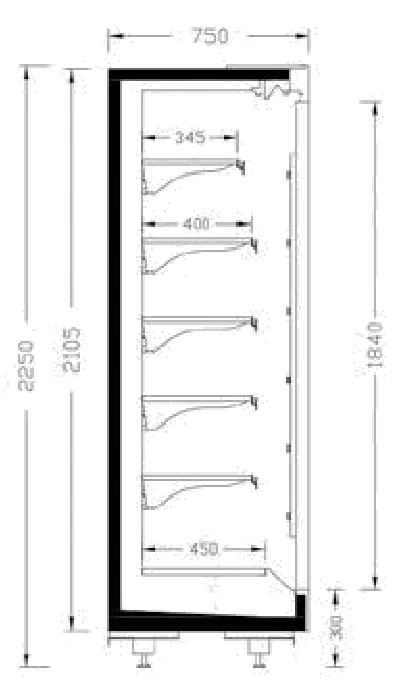 ELITE HD 75-225 teknik kesit çizimi