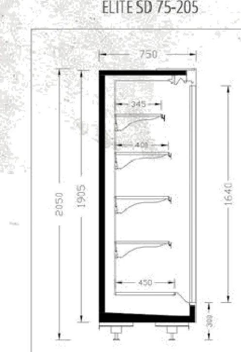 ELITE SD 75-205 teknik kesit çizimi