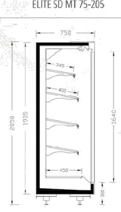 ELITE SD 75-205 teknik kesit çizimi