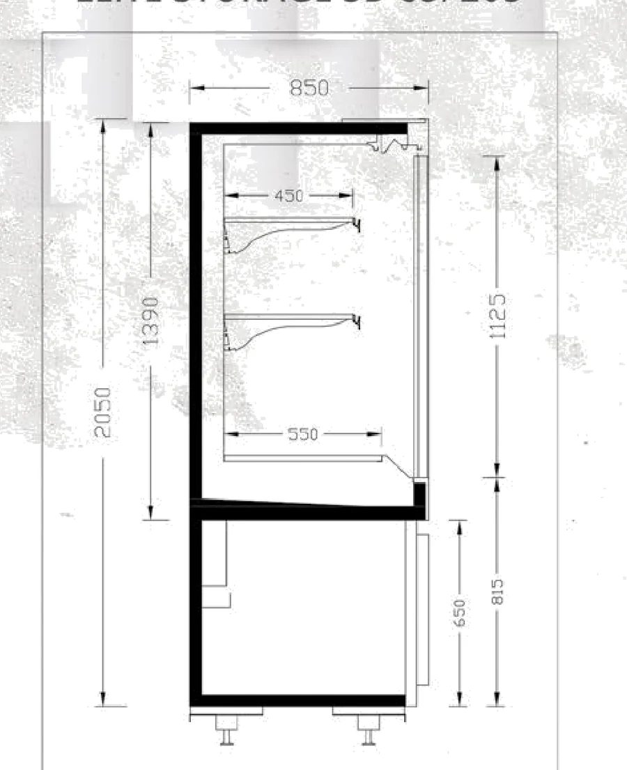 ELITE STORAGE SD 85-205 teknik kesit çizimi