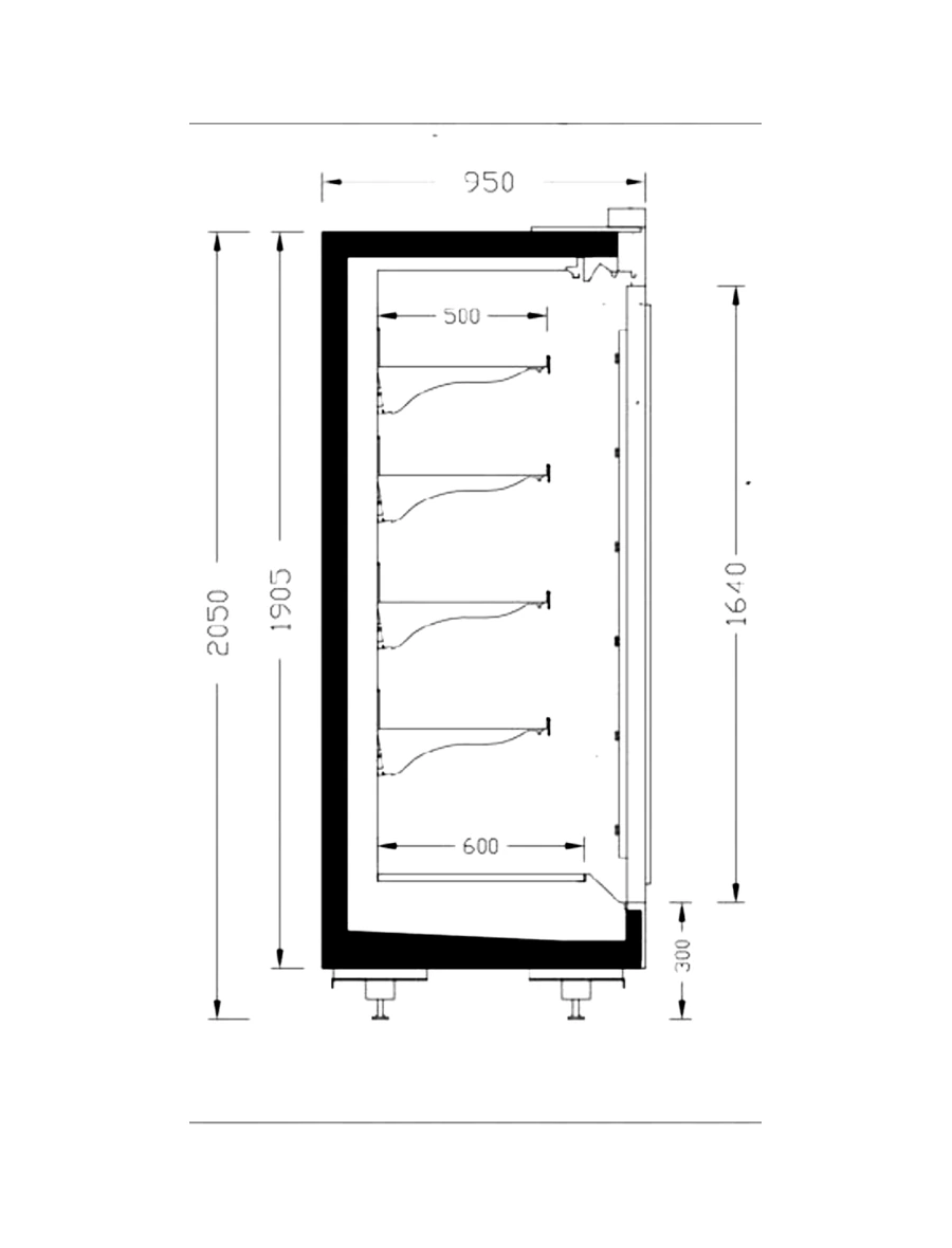 Технический чертёж INVERNO FREEZER 95-205