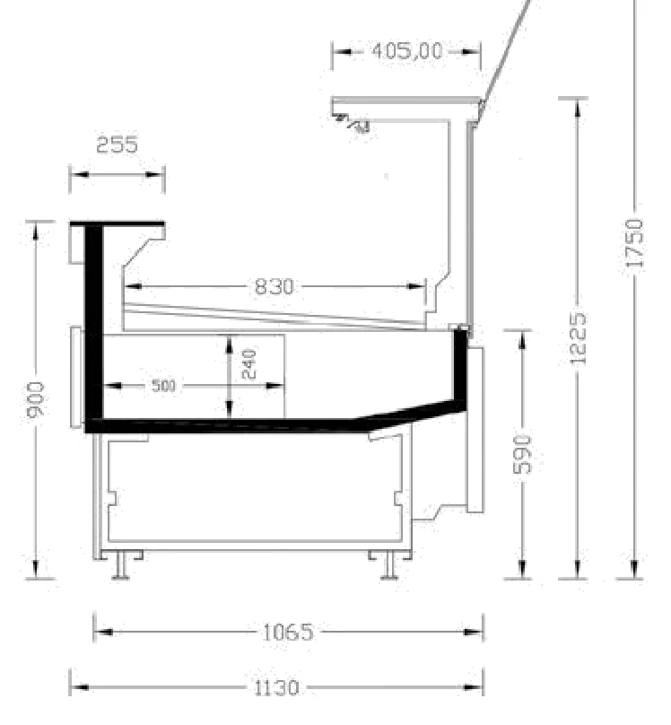 LATTERIA PLUS FG teknik kesit çizimi